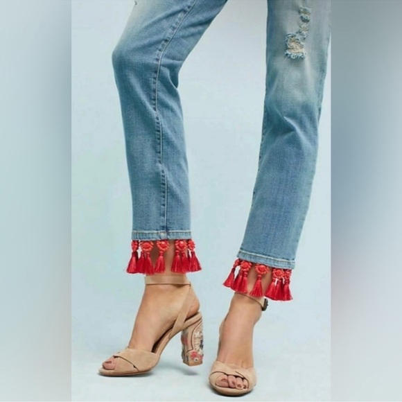 Pilcro & the Letterpress | Slim boyfriend Jean with beaded tassles - Picture 5 of 11